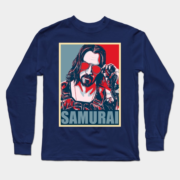 Cyberpunk - Johnny Silverhand - Samurai Long Sleeve T-Shirt by ActiveNerd